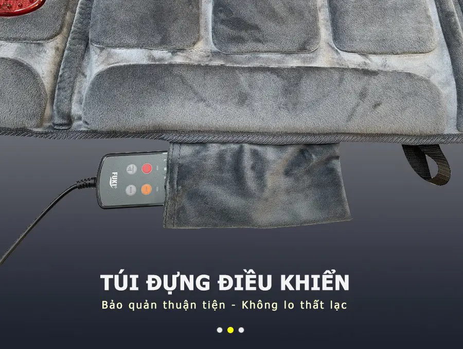 Nệm Massage Toàn Thân nhiệt và hồng ngoại OKACHI JP-M799 (màu xám)