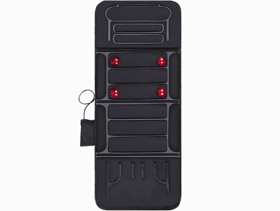 Nệm massage toàn thân nhiệt và đèn hồng ngoại OKACHI JP-M799 - màu đen