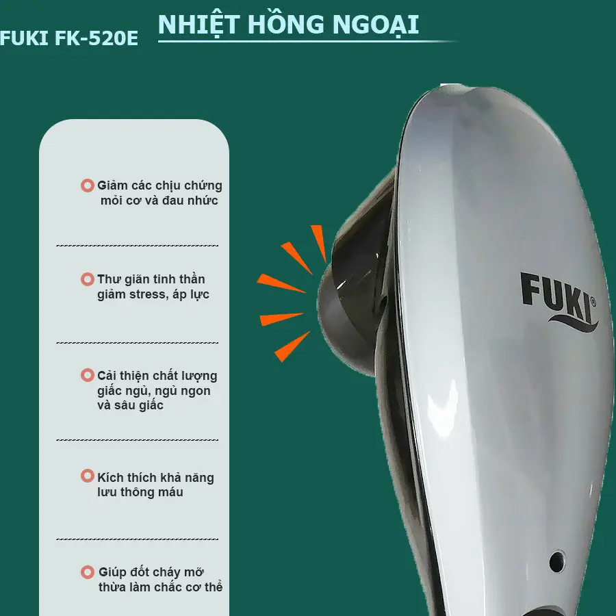 Máy massage cầm tay Fuki Japan FK-520E (Pin sạc)