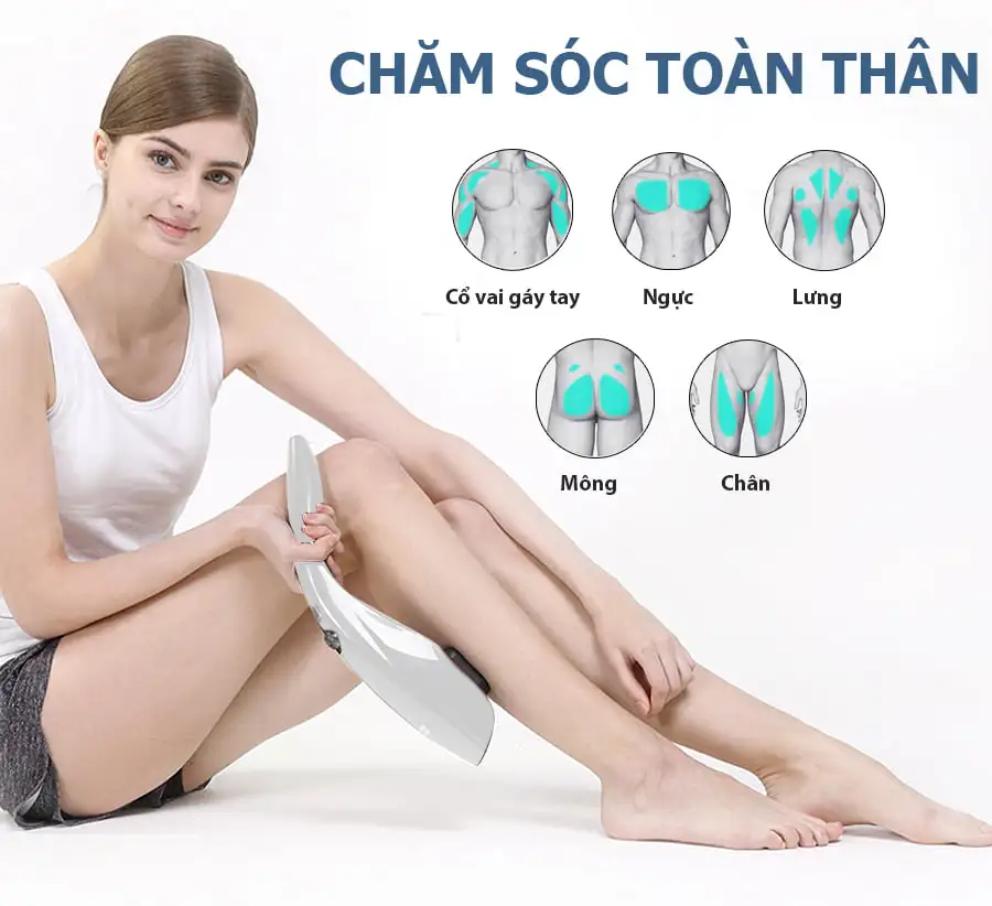 Máy massage cầm tay OTO TR-150 (Pin sạc) - Màu trắng