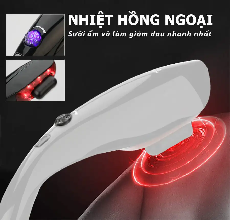 Máy massage cầm tay OTO TR-150 (Pin sạc) - Màu trắng