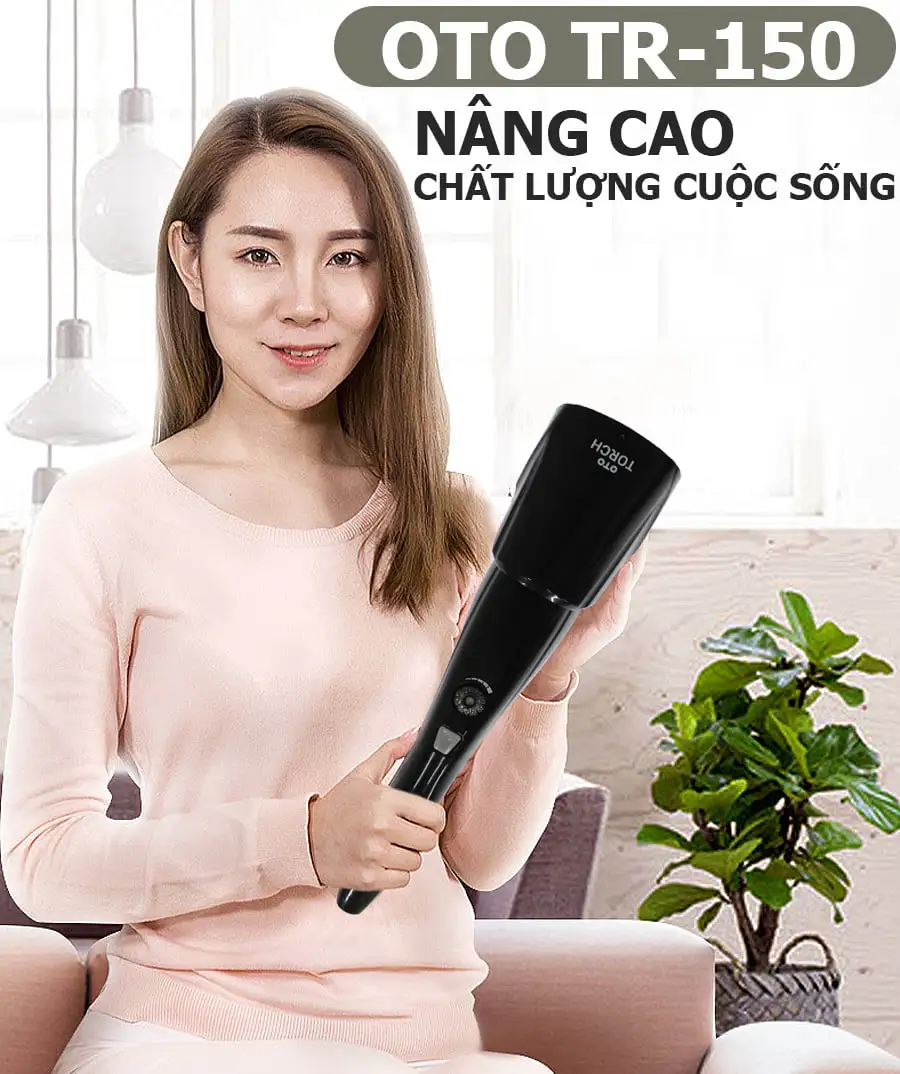 Máy massage cầm tay OTO TR-150 (Pin sạc) - Màu đen