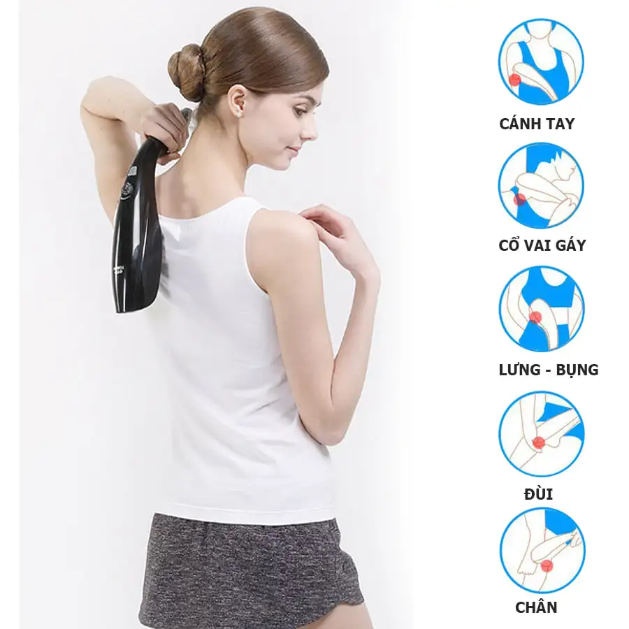 Máy massage cầm tay OTO TR-150 (Pin sạc) - Màu đen