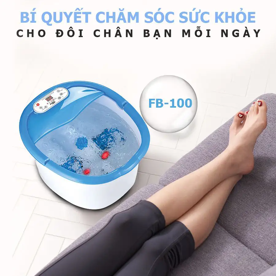 Bồn ngâm chân Nhật Bản FUKI FB100 (thế hệ mới con lăn xoay tự động)