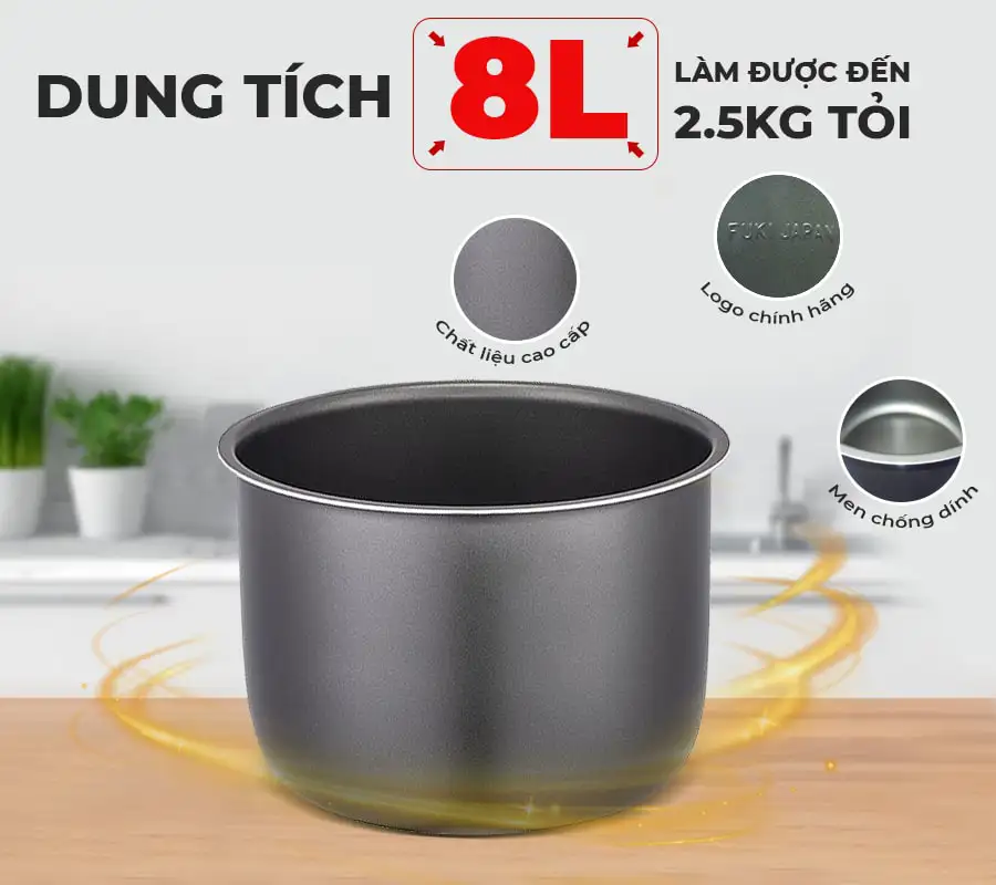 Máy làm tỏi đen FUKI FK-920 loại 8L (Vàng Gold)