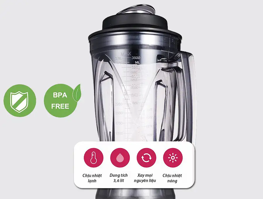 Máy xay sinh tố đậu nành công nghiệp Fuki 3000W FK-3000 - màu đỏ