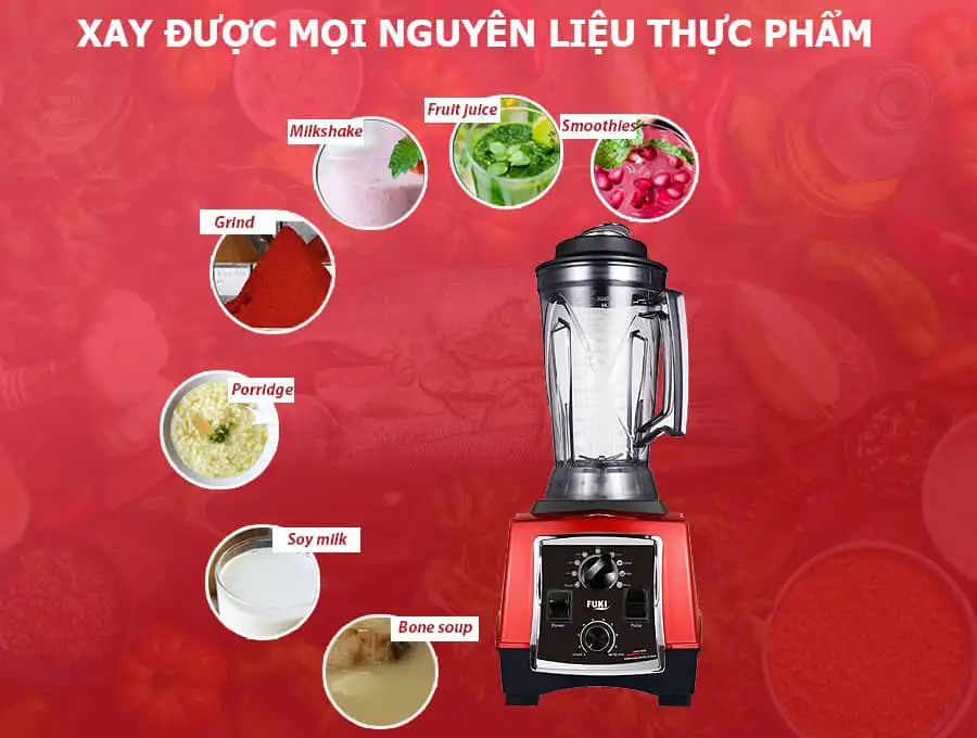 Máy xay sinh tố công nghiệp Fuki 3000W - Hẹn giờ (FK-3000A)