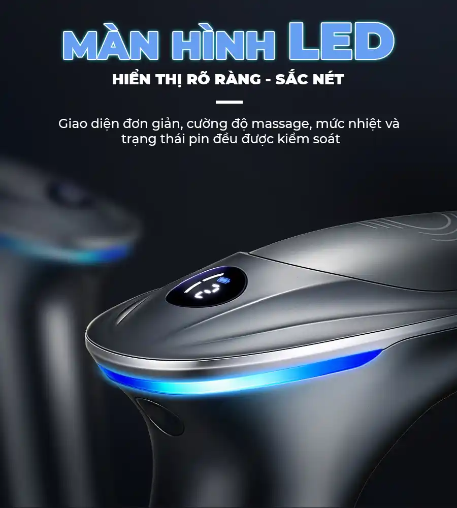 Súng massage cầm tay OKACHI JP-G7 hợp kim nhôm (Cao Cấp)