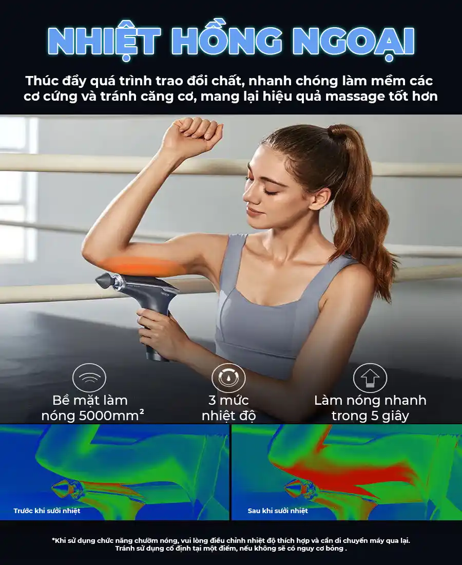 Súng massage cầm tay OKACHI JP-G7 hợp kim nhôm (Cao Cấp)