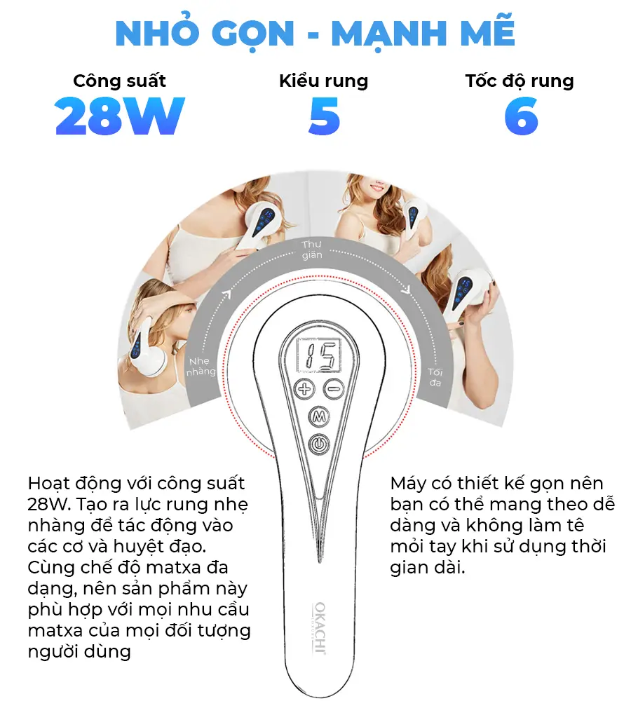 Máy massage cầm tay OKACHI JP-519E