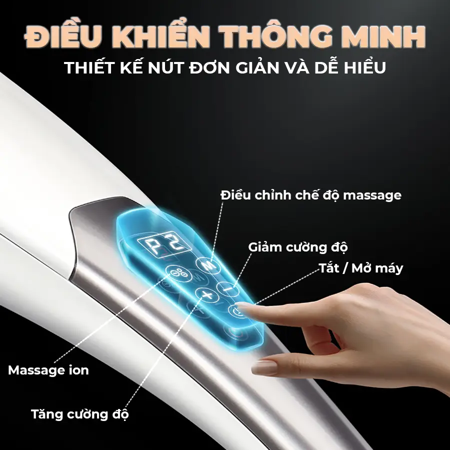 Máy massage cầm tay pin sạc OKACHI JP-620E (Hồng ngoại)