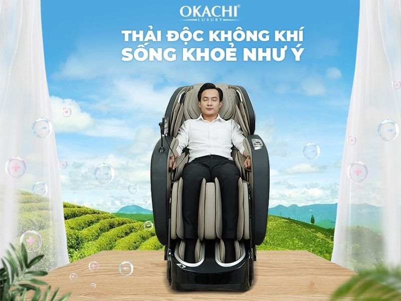 Ghế massage OKACHI LUXURY JP-I99 (màu nâu đen)