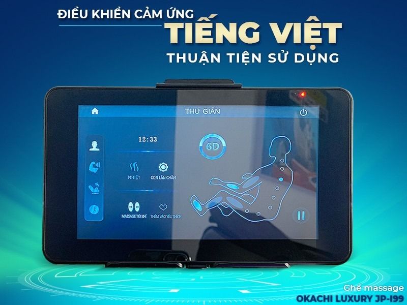 Ghế massage OKACHI LUXURY JP-I99 (màu nâu đen)