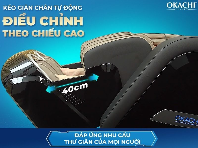 Ghế massage OKACHI LUXURY JP-I99 (màu nâu đen)