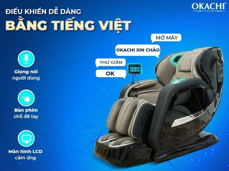 Ghế massage OKACHI LUXURY JP-I99 (màu nâu đen)
