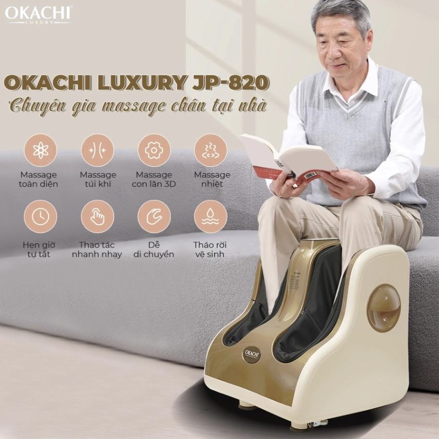 Máy massage chân Nhật Bản OKACHI JP-820 (4 motor)
