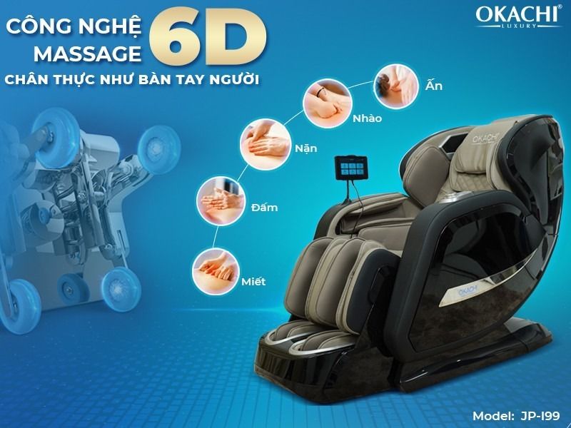Ghế massage OKACHI LUXURY JP-I99 (màu nâu đen)