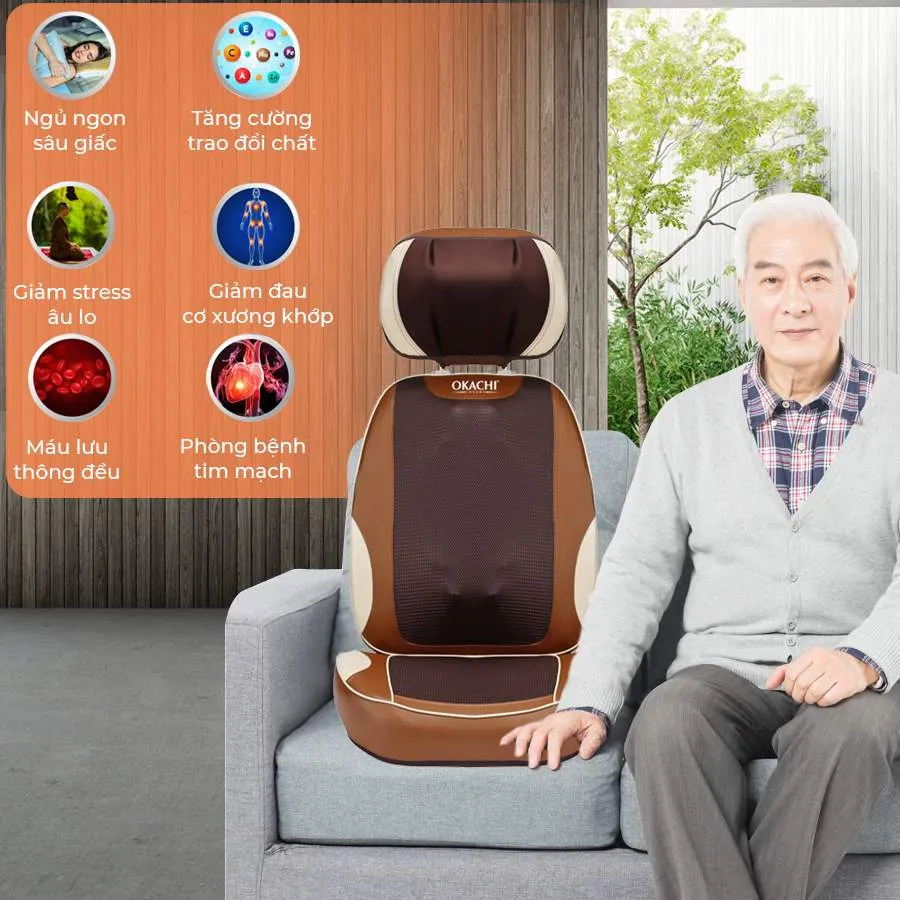 Đệm massage toàn thân OKACHI JAPAN JP-A80 (Thế hệ mới)