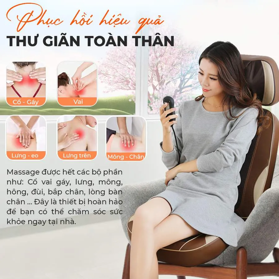 Đệm massage toàn thân OKACHI JAPAN JP-A80 (Thế hệ mới)
