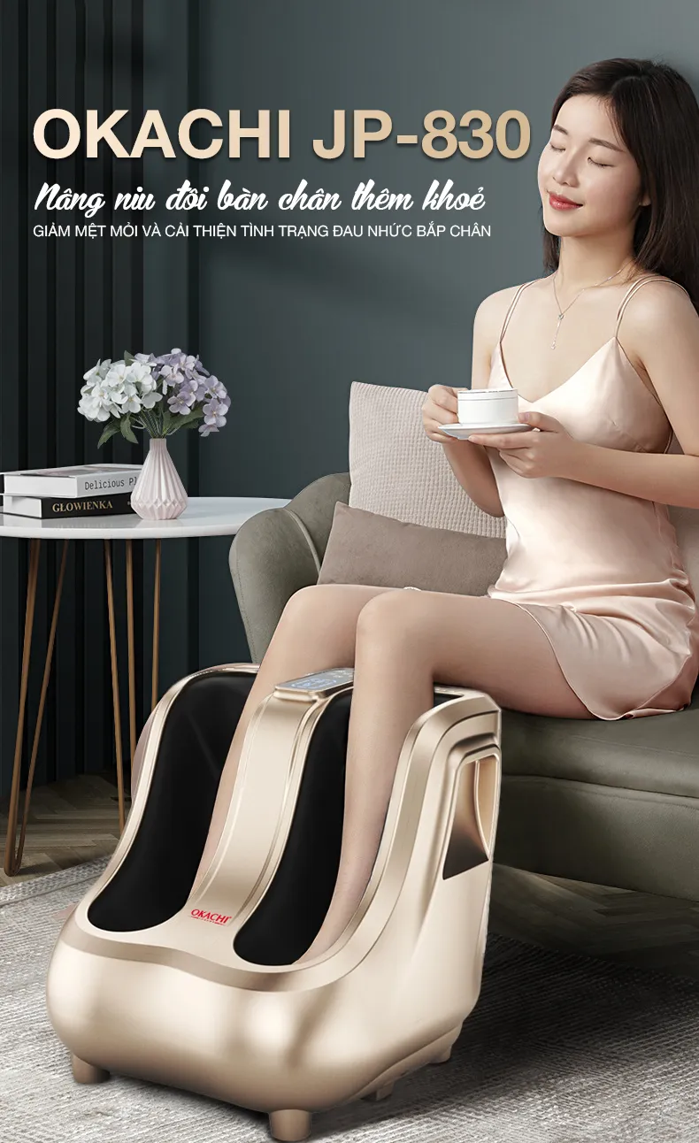 Máy massage bàn chân bắp chân OKACHI JP-830 cao cấp