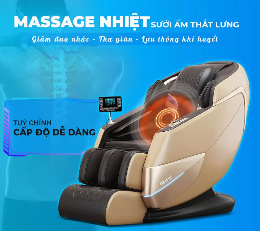 Ghế massage toàn thân OKACHI 4D JP-I65 cao cấp