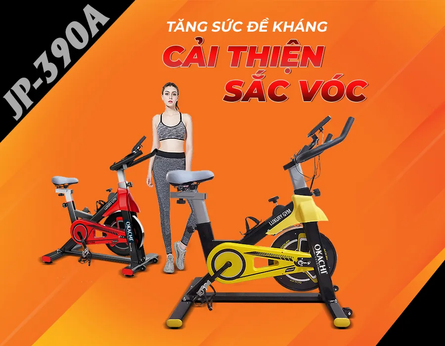 Xe đạp thể dục tại nhà Okachi Luxury JP-390A (màu Vàng)