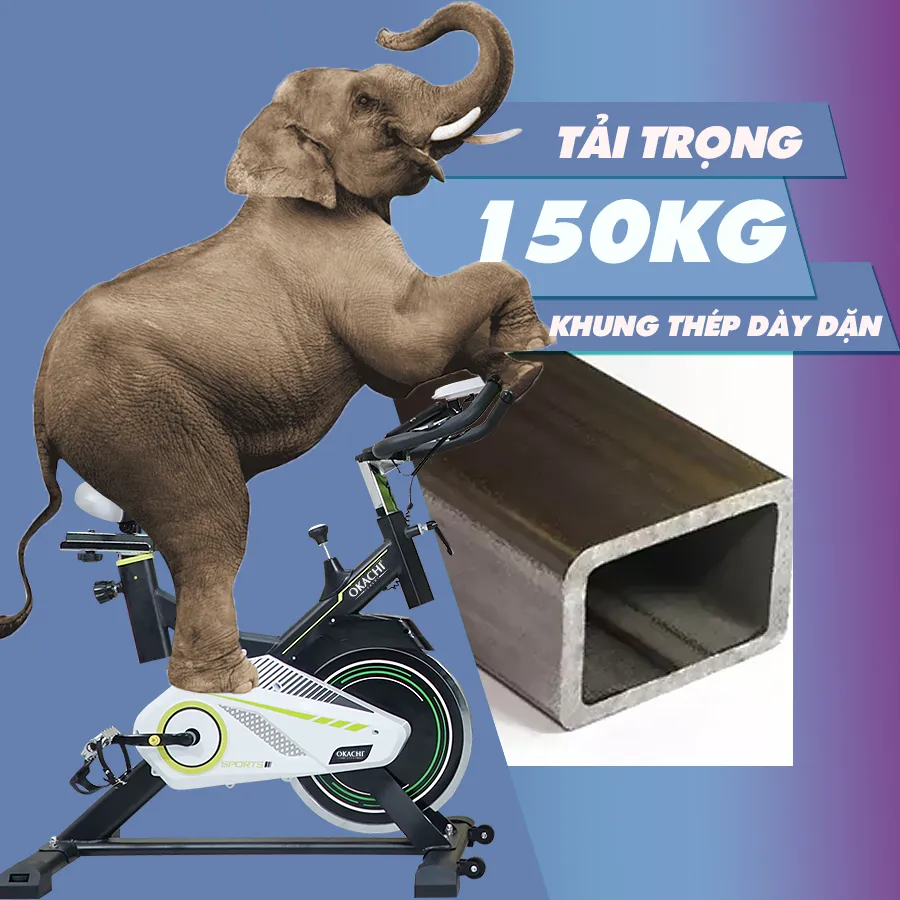 Xe đạp tập thể dục toàn thân OKACHI SPORT JP-588A màu đen