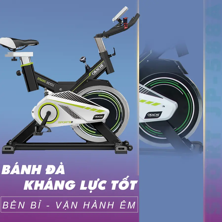 Xe đạp tập thể dục toàn thân OKACHI SPORT JP-588A màu đen