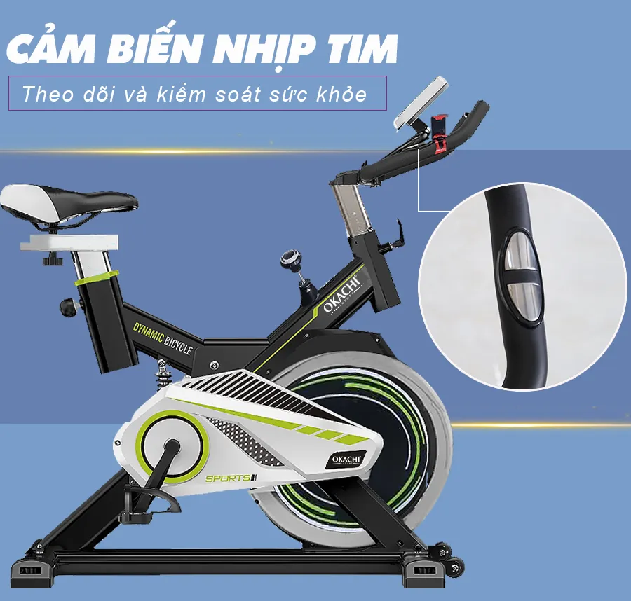 Xe đạp tập thể dục toàn thân OKACHI SPORT JP-588A màu đen