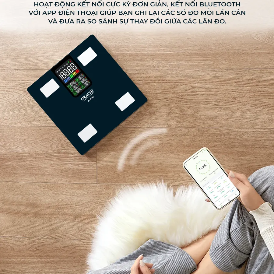 Cân sức khỏe và phân tích cơ thể OKACHI JP-SC50