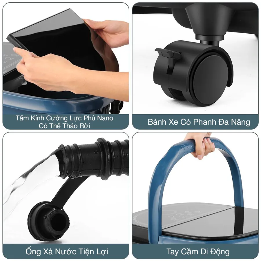 Bồn ngâm chân OKACHI JP-300 tích hợp 7 con lăn (cao cấp)