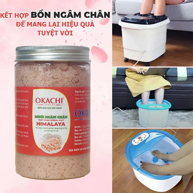 Muối ngâm chân Himalaya OKACHI 500G