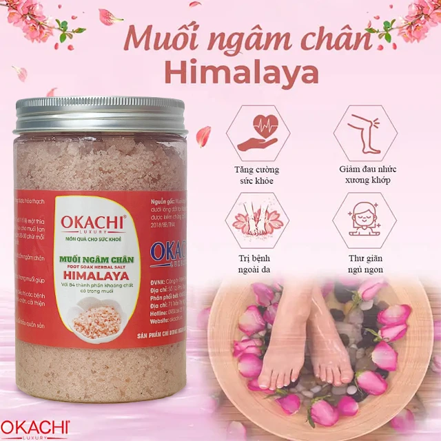 Muối ngâm chân Himalaya OKACHI 500G