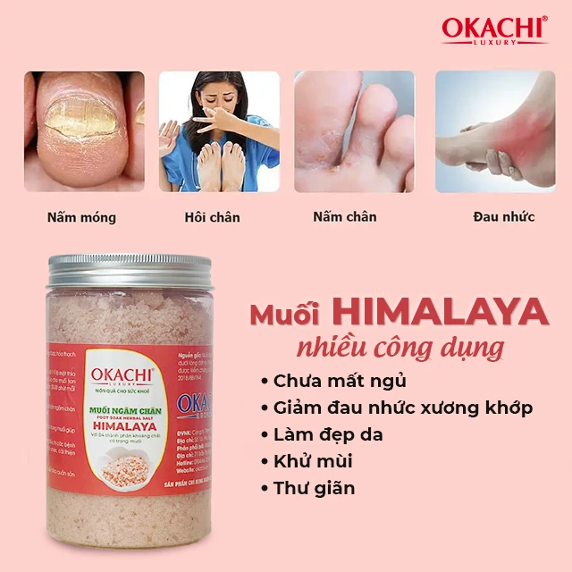 Muối ngâm chân Himalaya OKACHI 500G