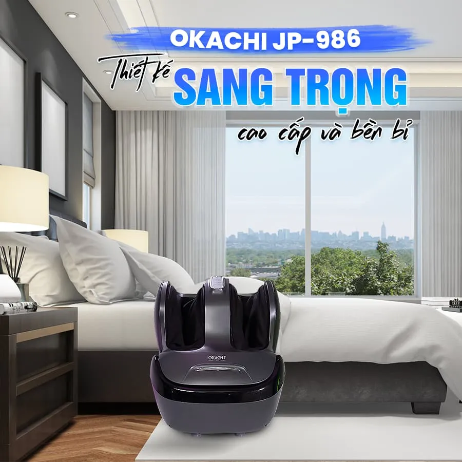 Máy Massage Chân Và Bắp Chân 4D OKACHI JP-986 dòng cao cấp (Đen)