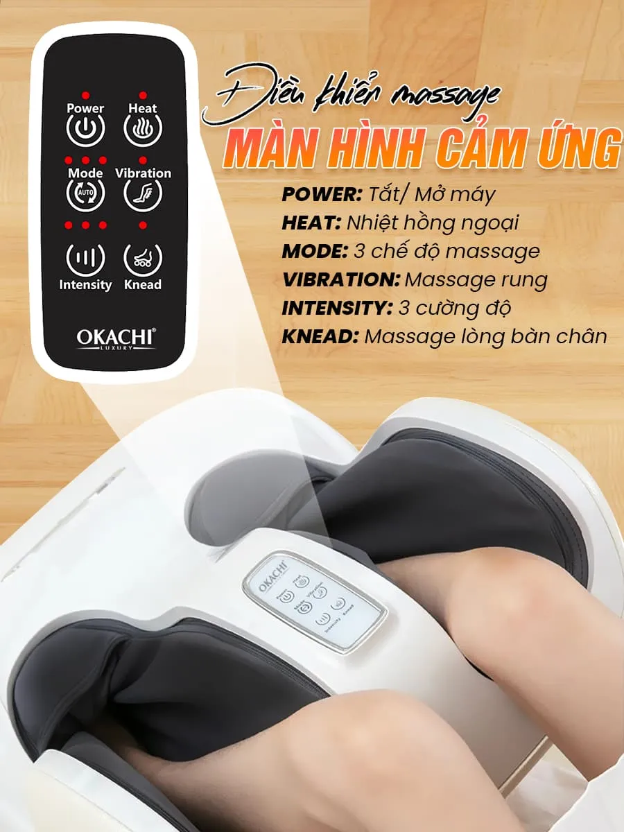 Máy Massage Chân Và Bắp Chân OKACHI JP-986 công suất 105W/220V (Trắng)