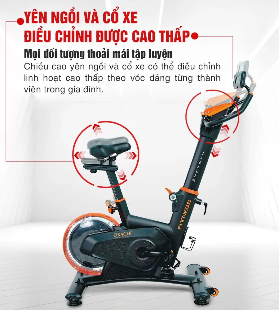Xe đạp tập thể dục tại nhà OKACHI Sport JP-598A