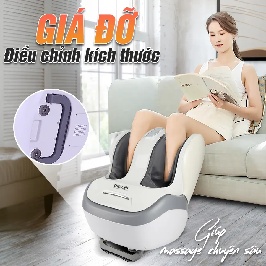 Máy Massage Chân Và Bắp Chân OKACHI JP-986 công suất 105W/220V (Trắng)