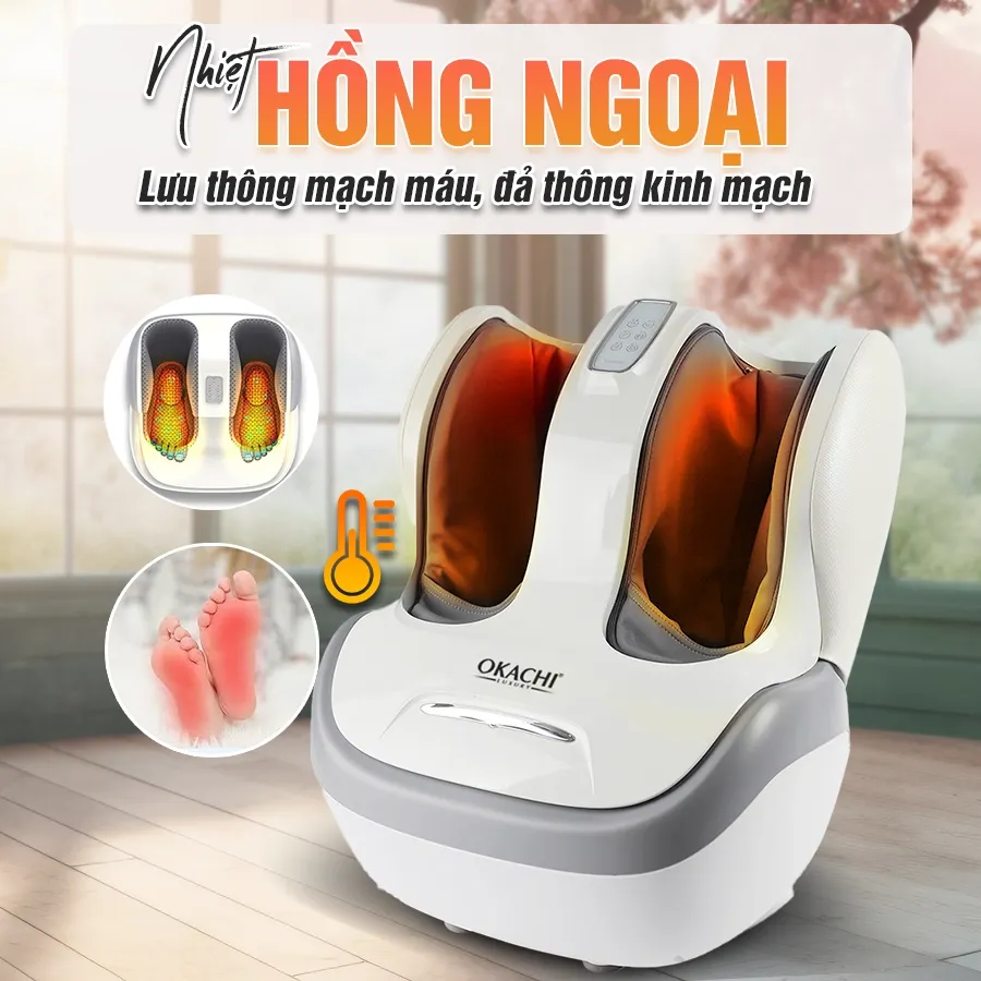 Máy Massage Chân Và Bắp Chân OKACHI JP-986 công suất 105W/220V (Trắng)