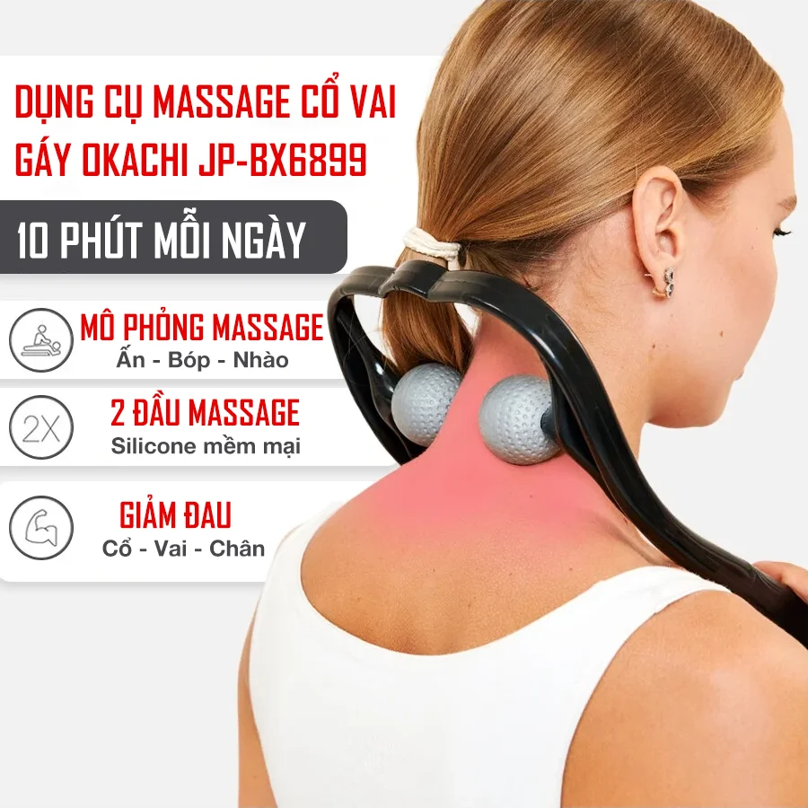 Dụng cụ massage cổ vai gáy OKACHI JP-BX6899