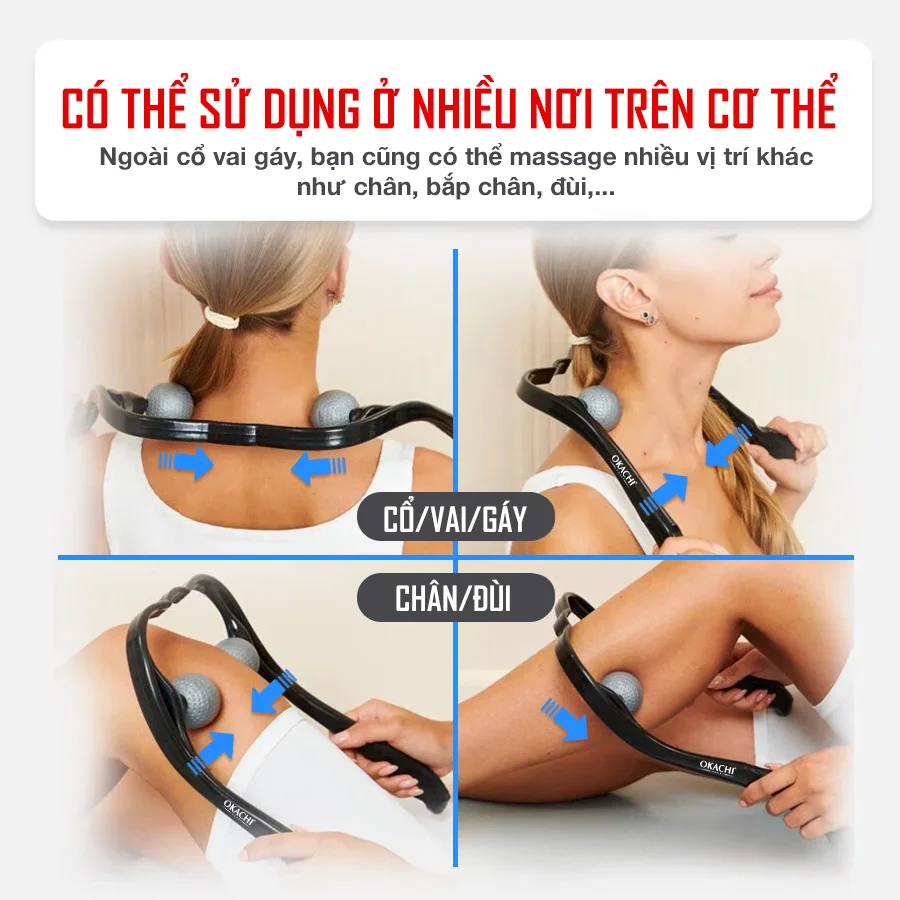Dụng cụ massage cổ vai gáy OKACHI JP-BX6899