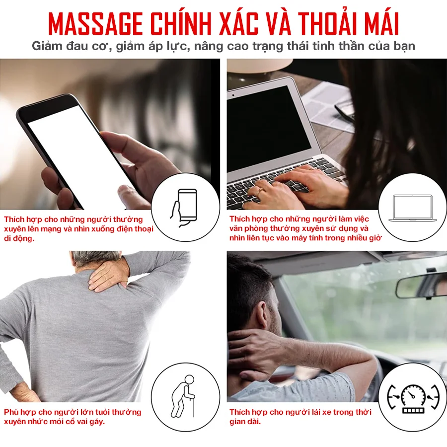 Dụng cụ massage cổ vai gáy OKACHI JP-BX6899