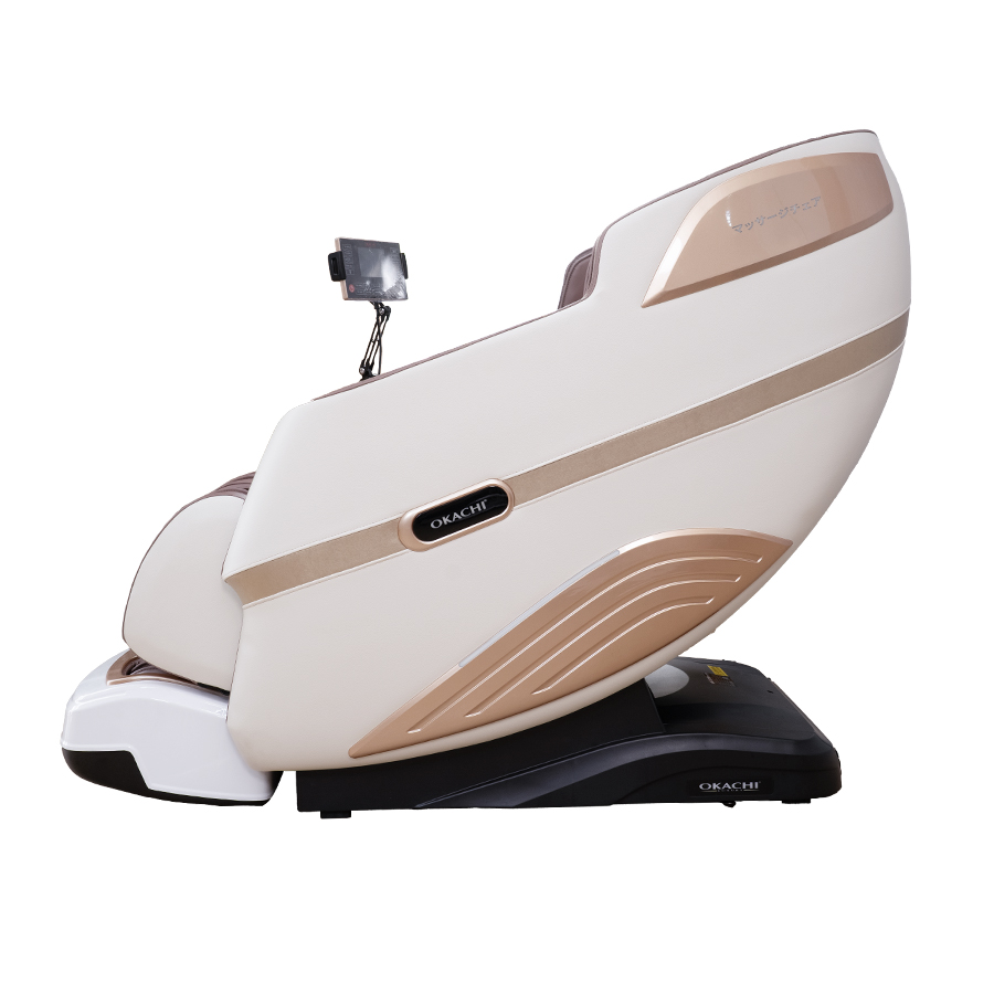 Ghế massage toàn thân 4D OKACHI JP-5100 (trắng nâu)