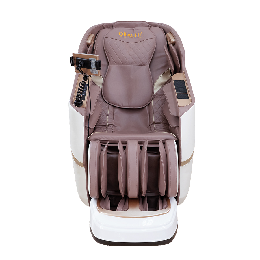 Ghế massage toàn thân 4D OKACHI JP-5100 (trắng nâu)