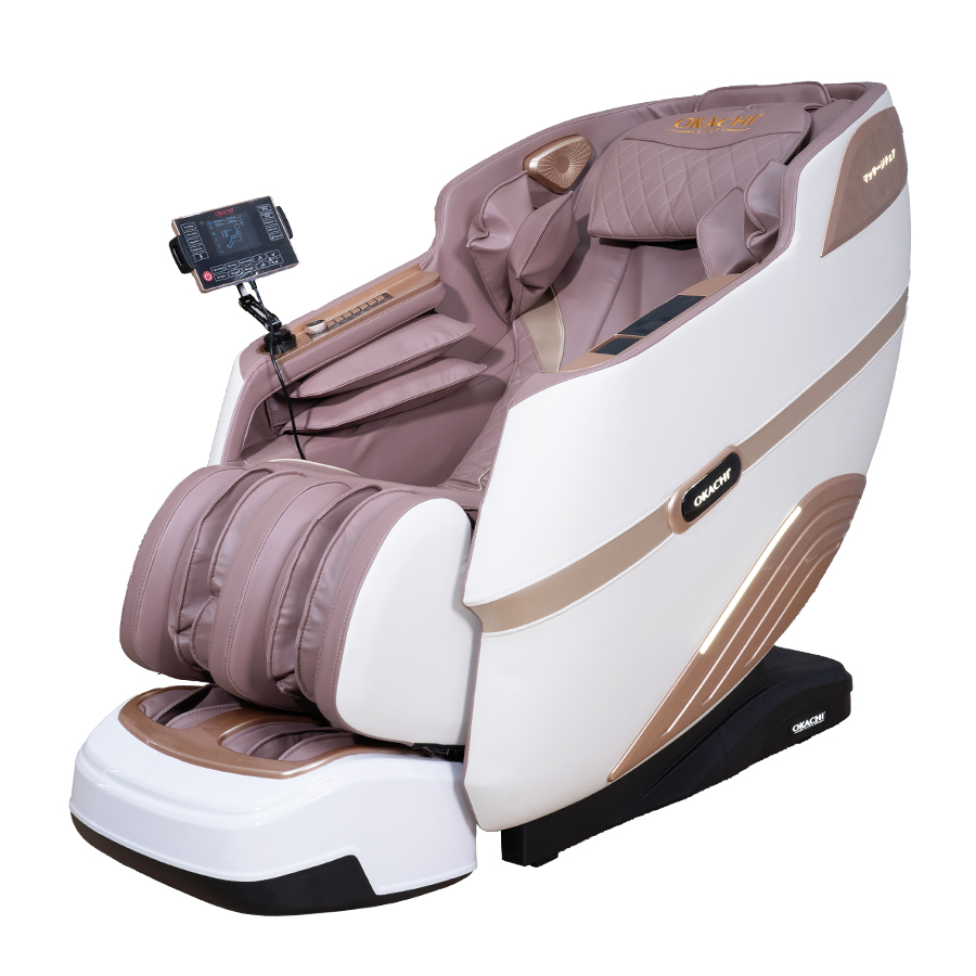 Ghế massage toàn thân 4D OKACHI JP-5100 (trắng nâu)